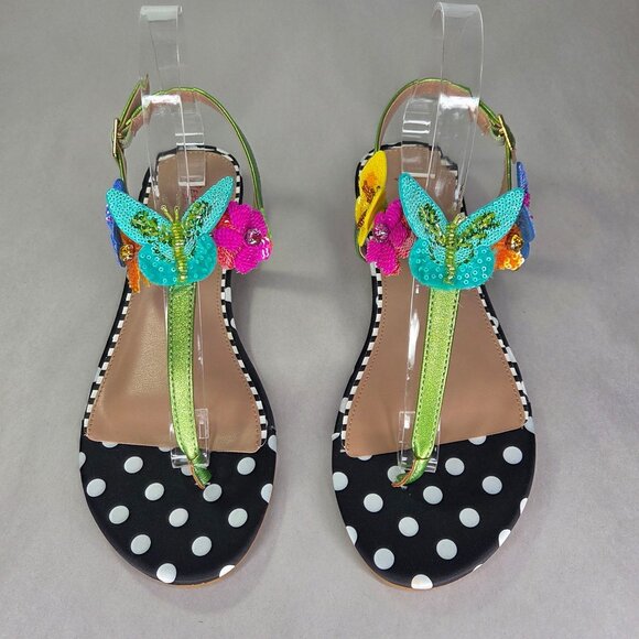 NWT Betsey Johnson Women's Halie Butterfly Thong Sandals - Picture 2 of 9